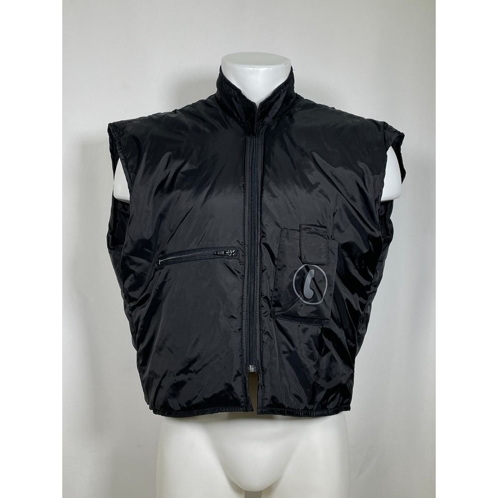 Frank Thomas Water Resistant Biker Sleeveless Cropped Full Zip Jacket Women's XL